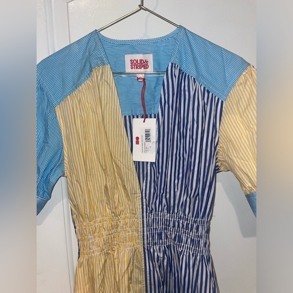 Solid & Striped The Delilah Striped Cotton Midi Dress XS - Picture 4 of 5